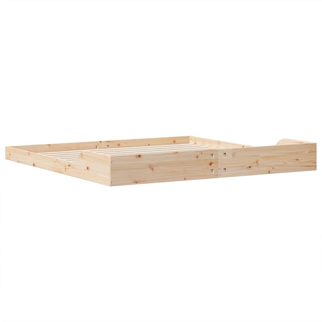 vidaXL Ramka łóżka Brązowy 180 x 210 cm Lite drewno sosnowe