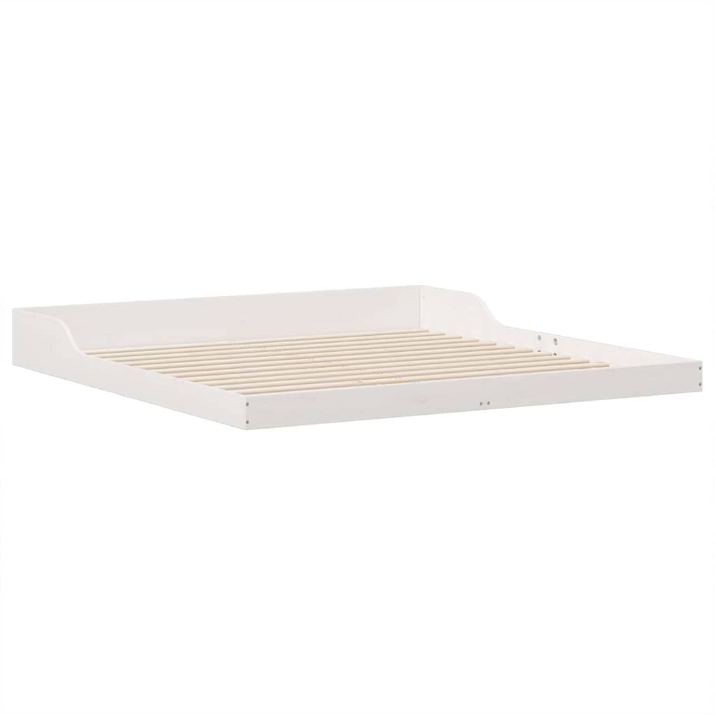 vidaXL Ramka łóżka Biały 180 x 210 cm Lite drewno sosnowe