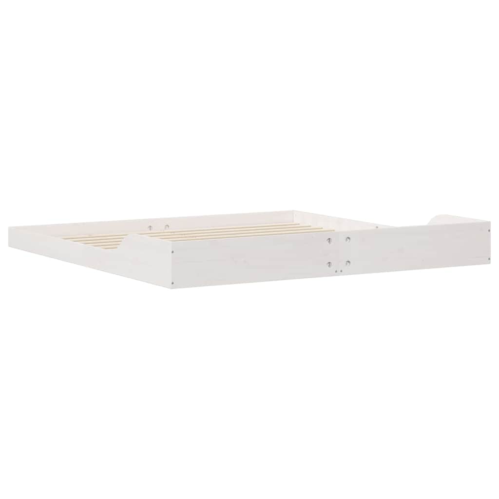 vidaXL Ramka łóżka Biały 200 x 210 cm Lite drewno sosnowe