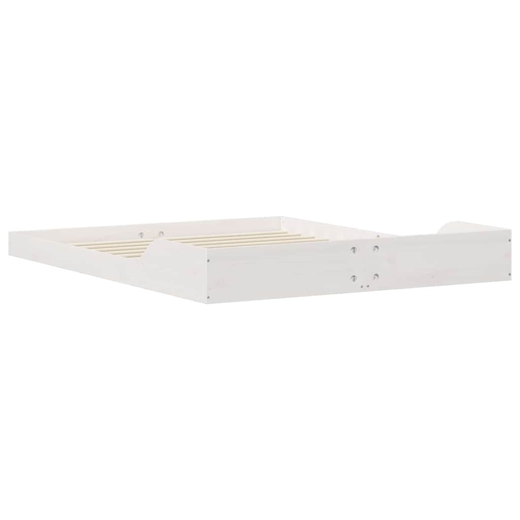 vidaXL Ramka łóżka Biały 160 x 220 cm Lite drewno sosnowe