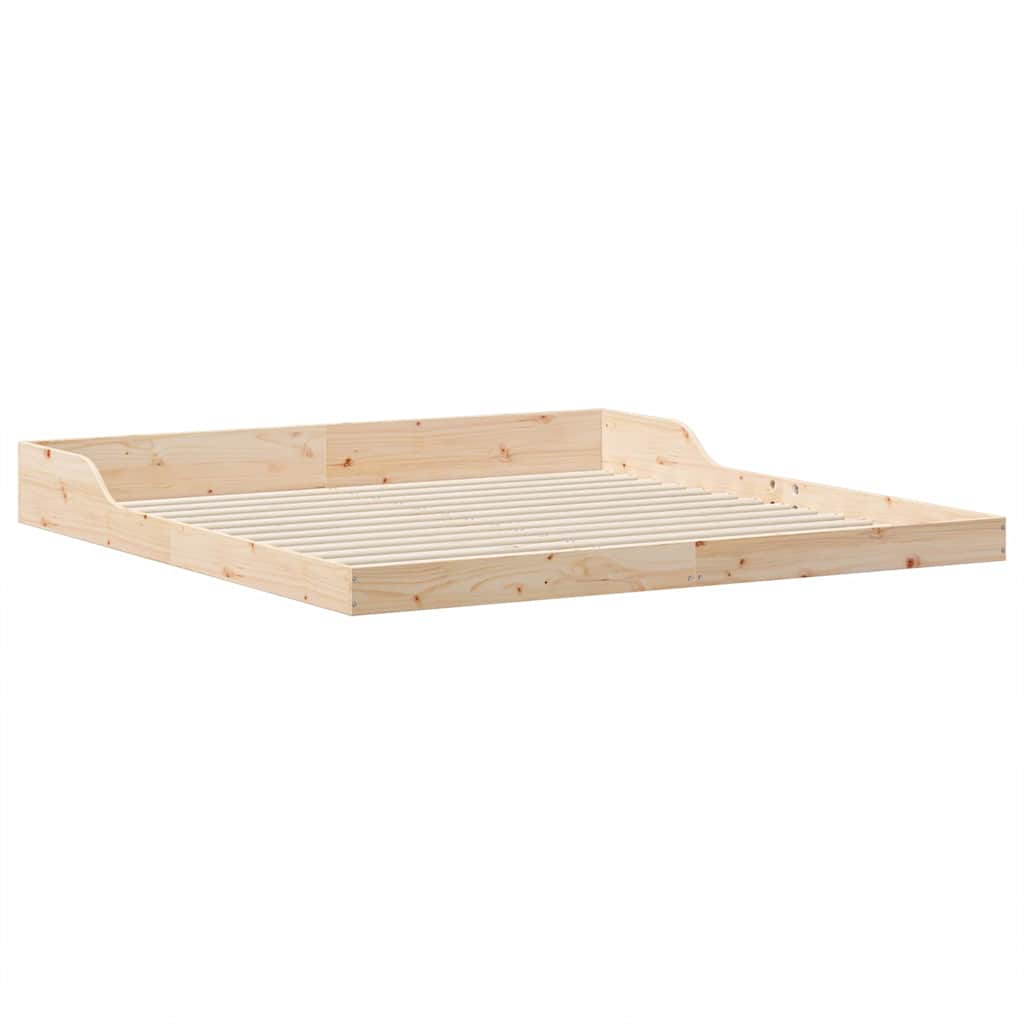 vidaXL Ramka łóżka Brązowy 180 x 220 cm Lite drewno sosnowe