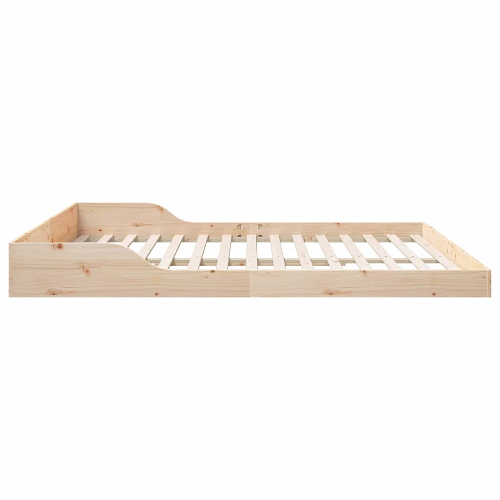 vidaXL Ramka łóżka Brązowy 180 x 220 cm Lite drewno sosnowe
