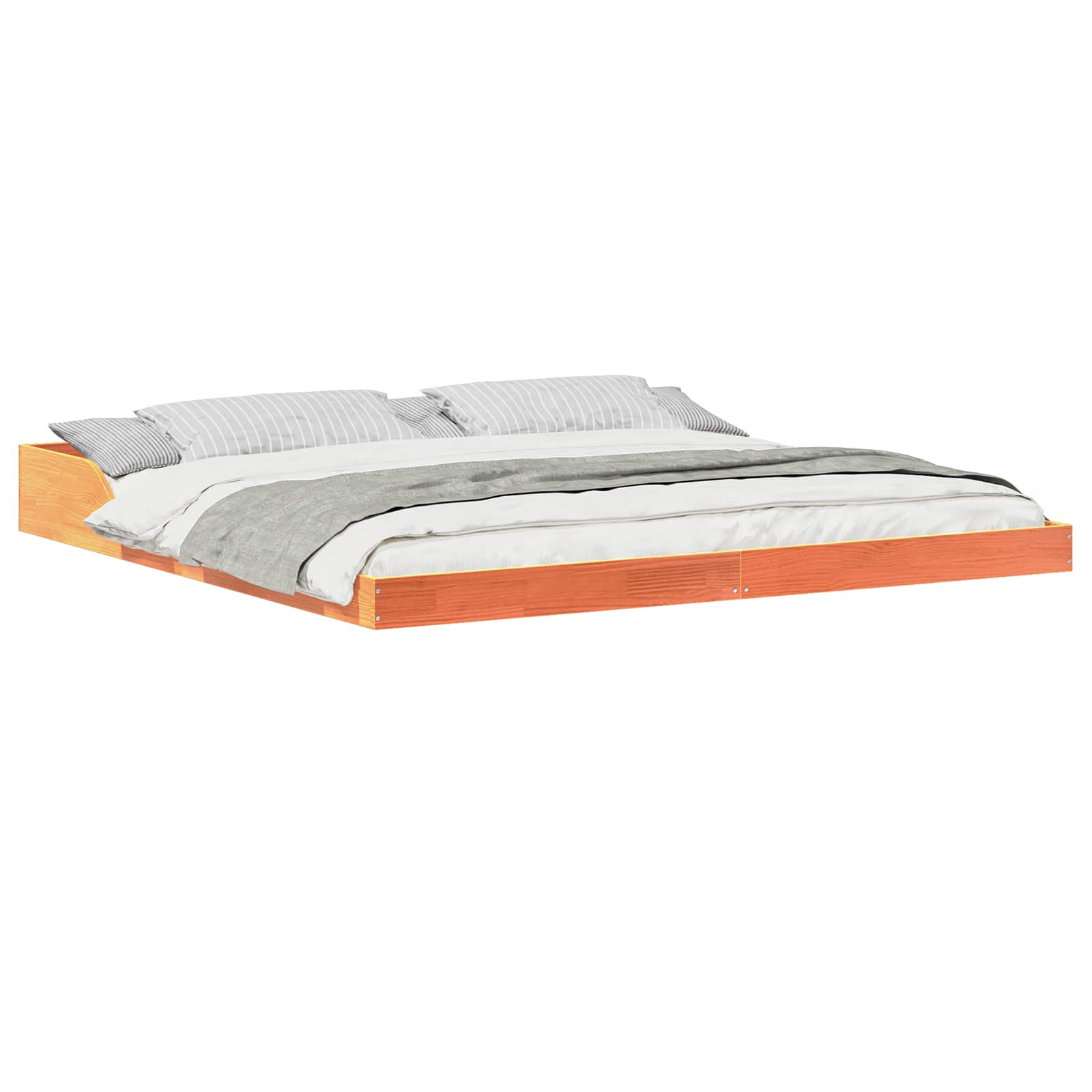 vidaXL Ramka łóżka Woskowy Brąz 180 x 220 cm Lite drewno sosnowe