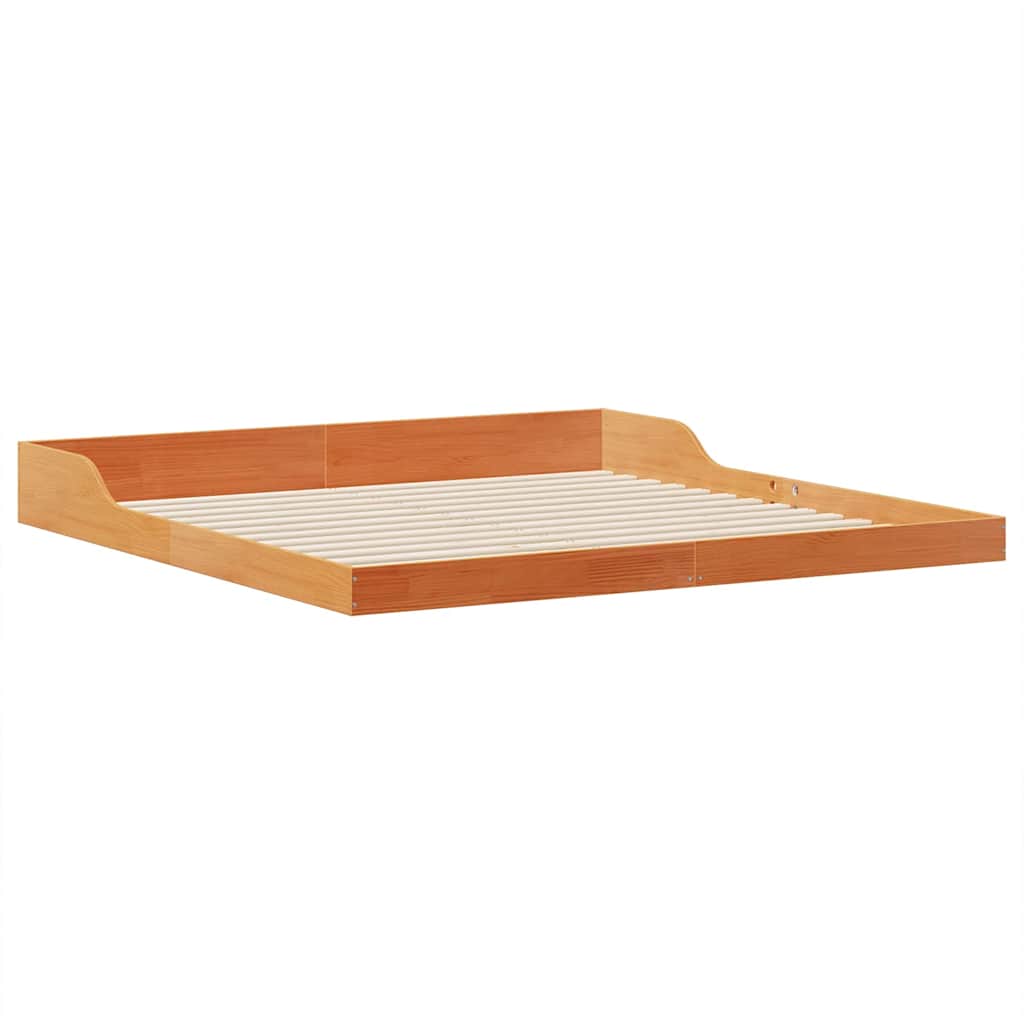 vidaXL Ramka łóżka Woskowy Brąz 180 x 220 cm Lite drewno sosnowe