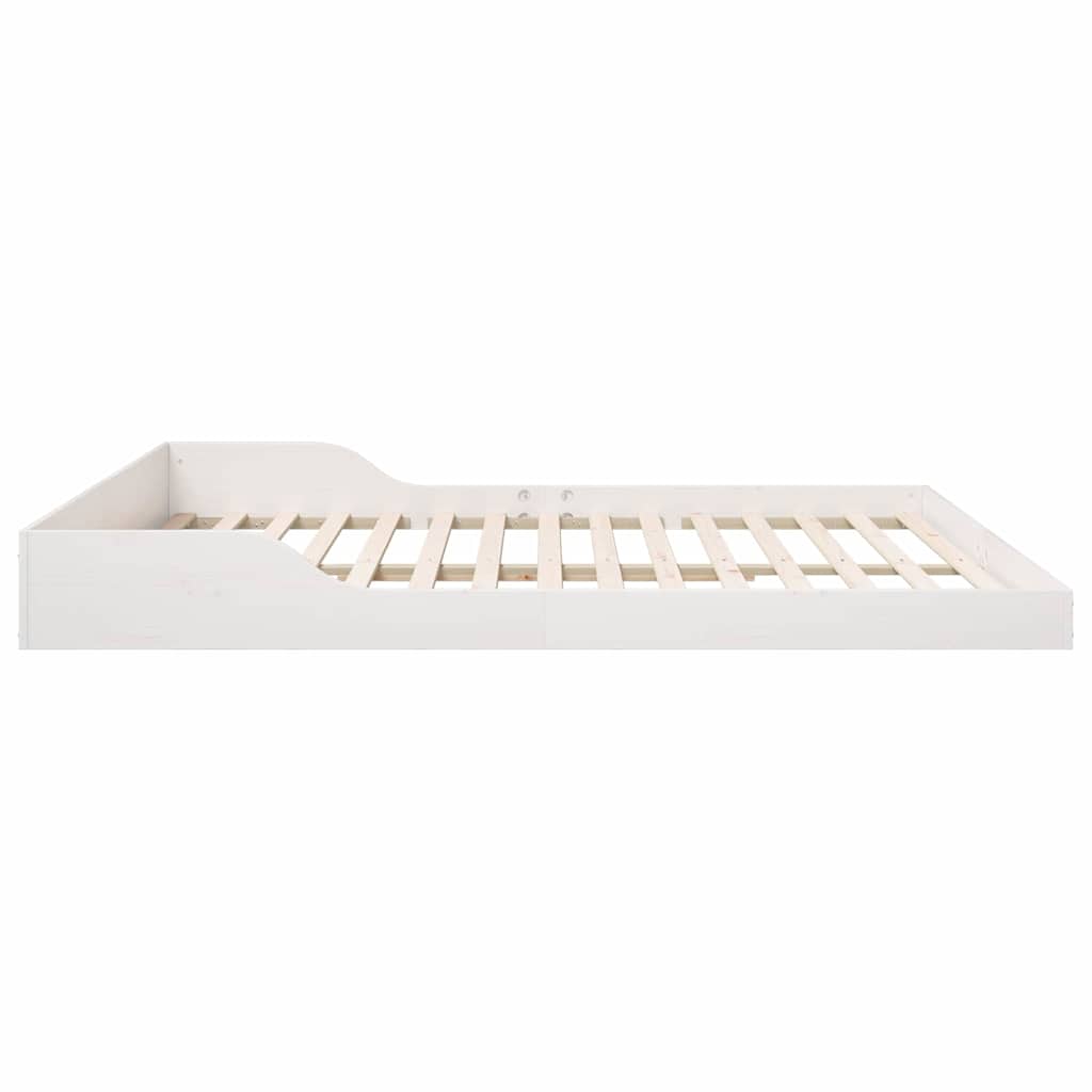 vidaXL Ramka łóżka Biały 200 x 220 cm Lite drewno sosnowe