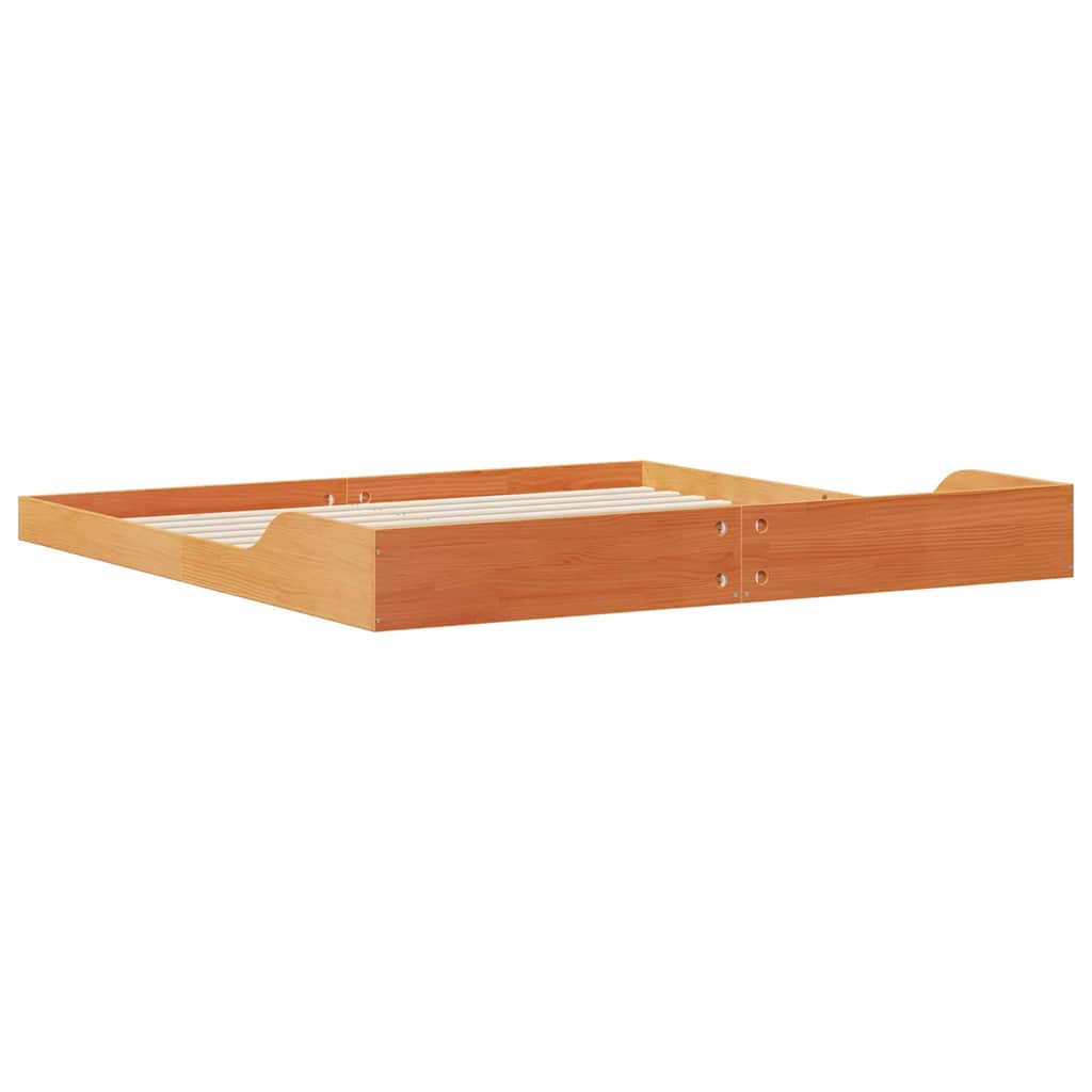 vidaXL Ramka łóżka Woskowy Brąz 200 x 220 cm Lite drewno sosnowe
