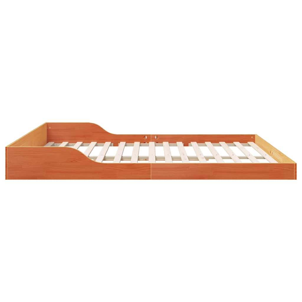 vidaXL Ramka łóżka Woskowy Brąz 200 x 220 cm Lite drewno sosnowe