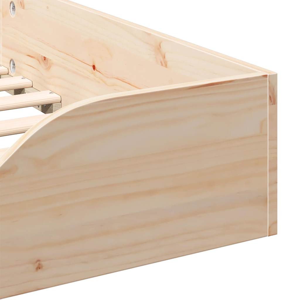 vidaXL Ramka łóżka Brązowy 100 x 200 cm Lite drewno sosnowe