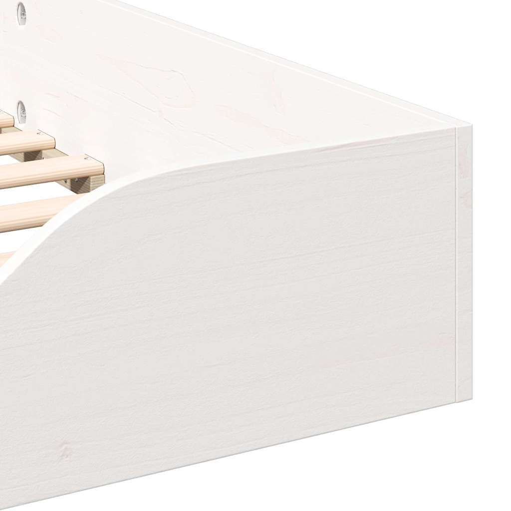 vidaXL Ramka łóżka Biały 100 x 200 cm Lite drewno sosnowe