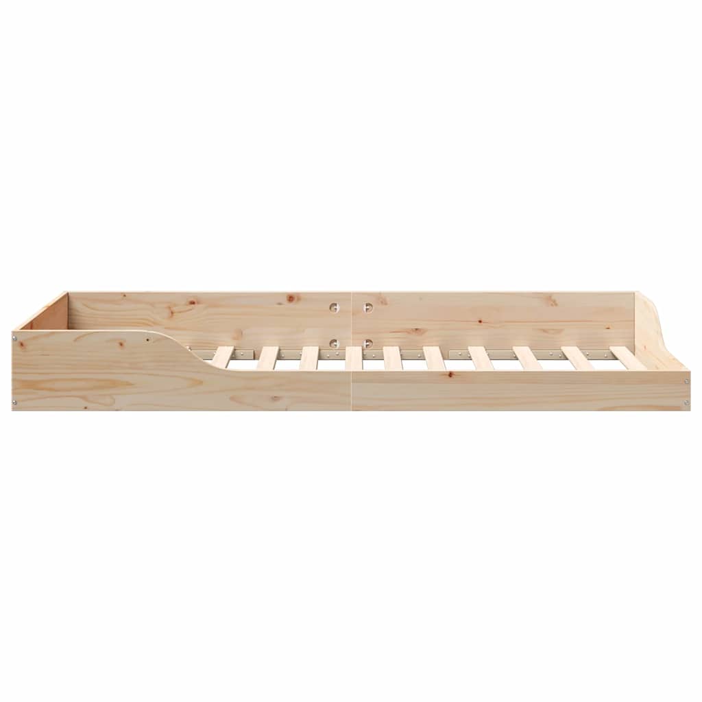 vidaXL Ramka łóżka Brązowy 80 x 200 cm Lite drewno sosnowe