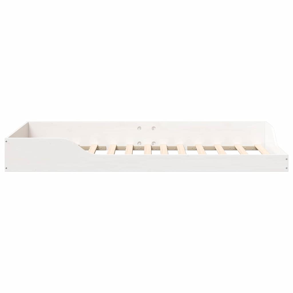 vidaXL Ramka łóżka Biały 80 x 200 cm Lite drewno sosnowe