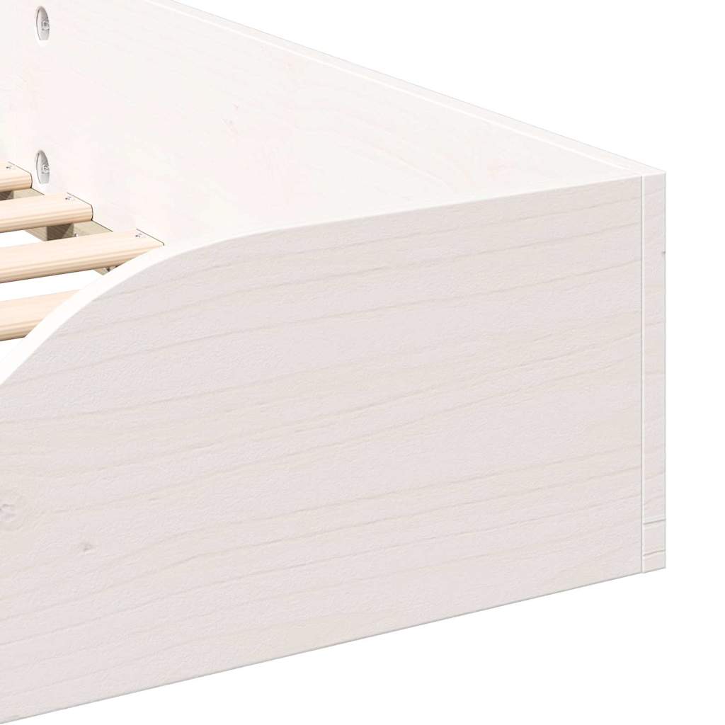 vidaXL Ramka łóżka Biały 90 x 190 cm Lite drewno sosnowe