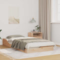 vidaXL Ramka łóżka Brązowy 75 x 190 cm Lite drewno sosnowe