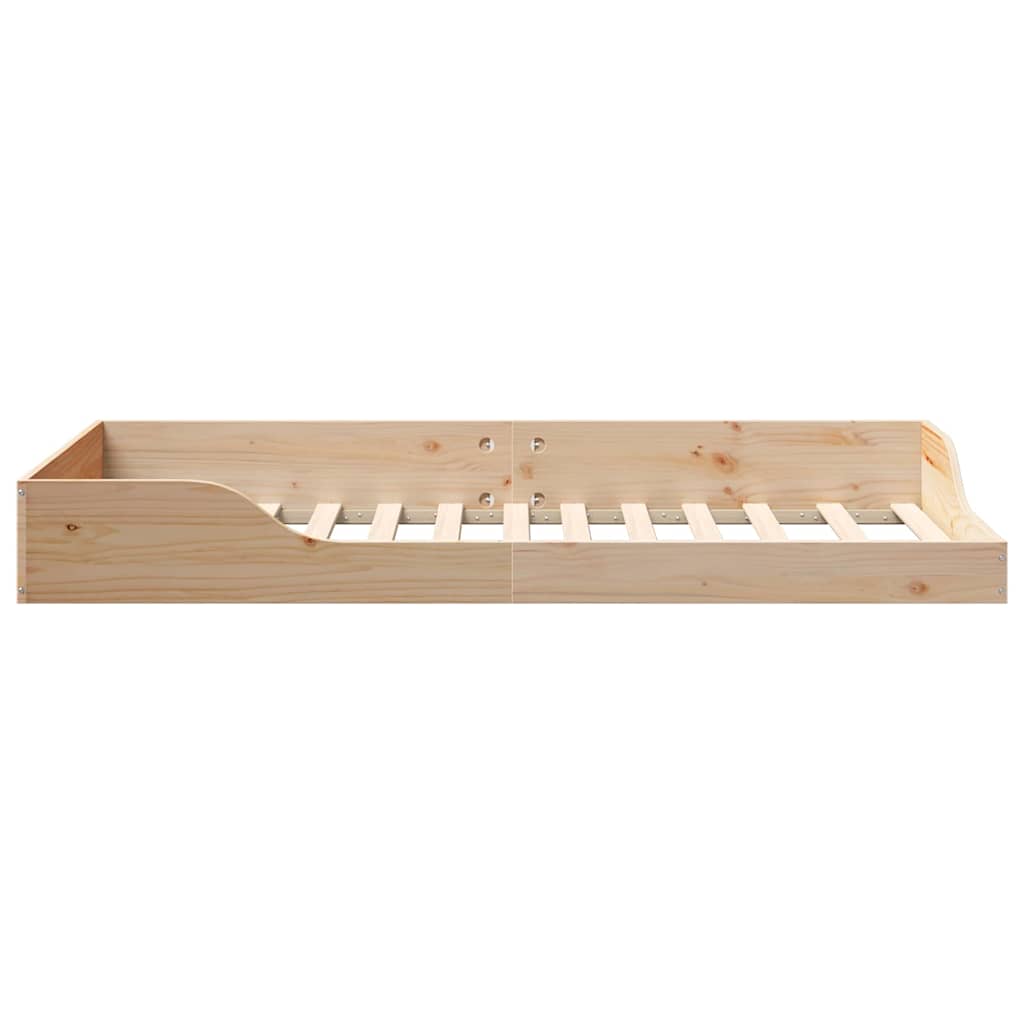 vidaXL Ramka łóżka Brązowy 75 x 190 cm Lite drewno sosnowe