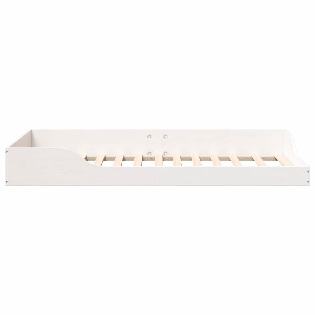 vidaXL Ramka łóżka Biały 75 x 190 cm Lite drewno sosnowe