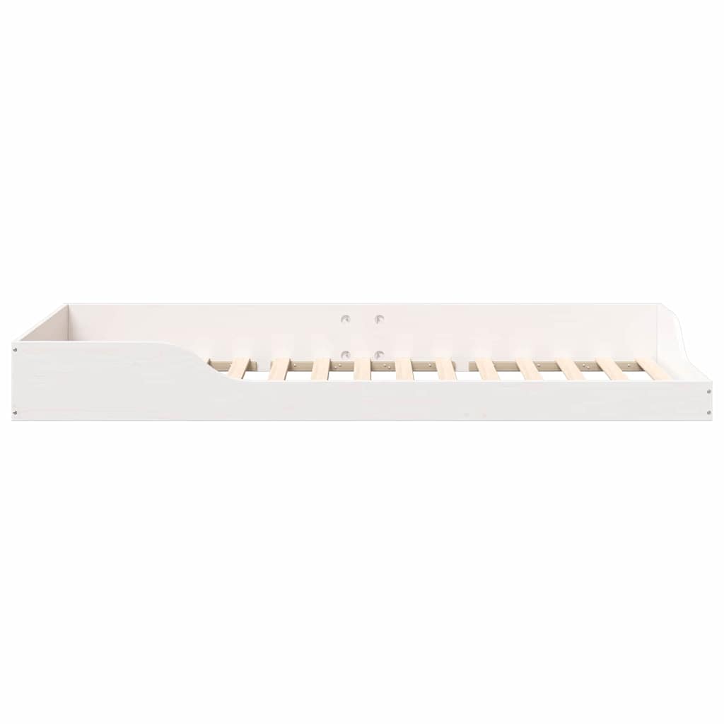 vidaXL Ramka łóżka Biały 90 x 210 cm Lite drewno sosnowe