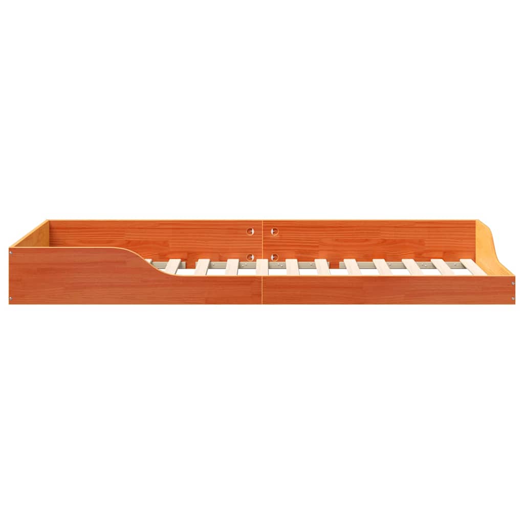 vidaXL Ramka łóżka Woskowy Brąz 90 x 210 cm Lite drewno sosnowe