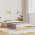 vidaXL Ramka łóżka Brązowy 100 x 210 cm Lite drewno sosnowe