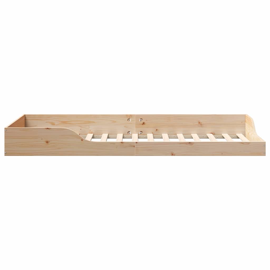 vidaXL Ramka łóżka Brązowy 100 x 220 cm Lite drewno sosnowe