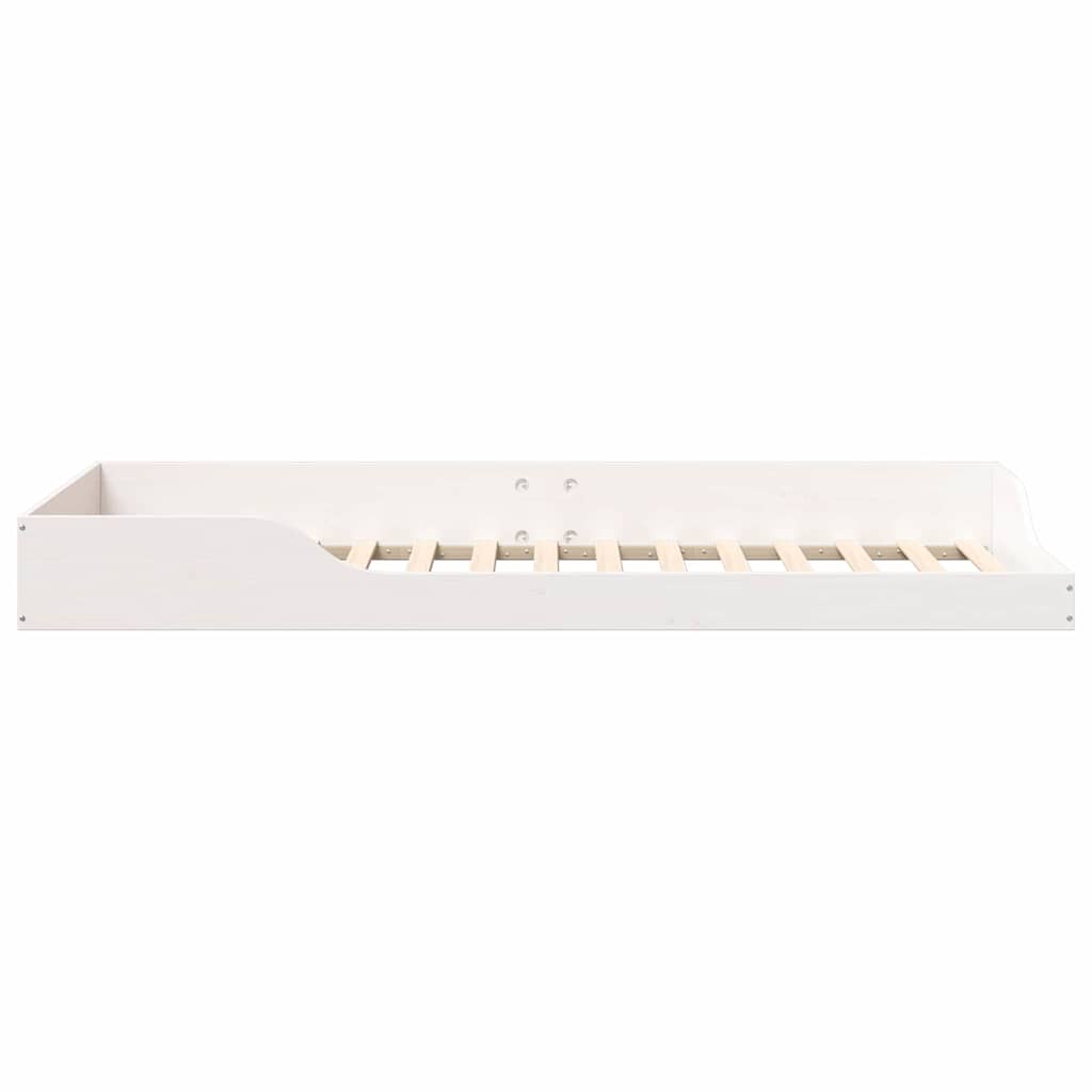 vidaXL Ramka łóżka Biały 100 x 220 cm Lite drewno sosnowe