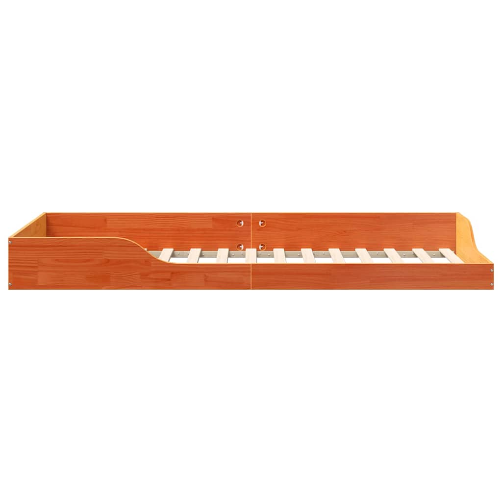 vidaXL Ramka łóżka Woskowy Brąz 100 x 220 cm Lite drewno sosnowe
