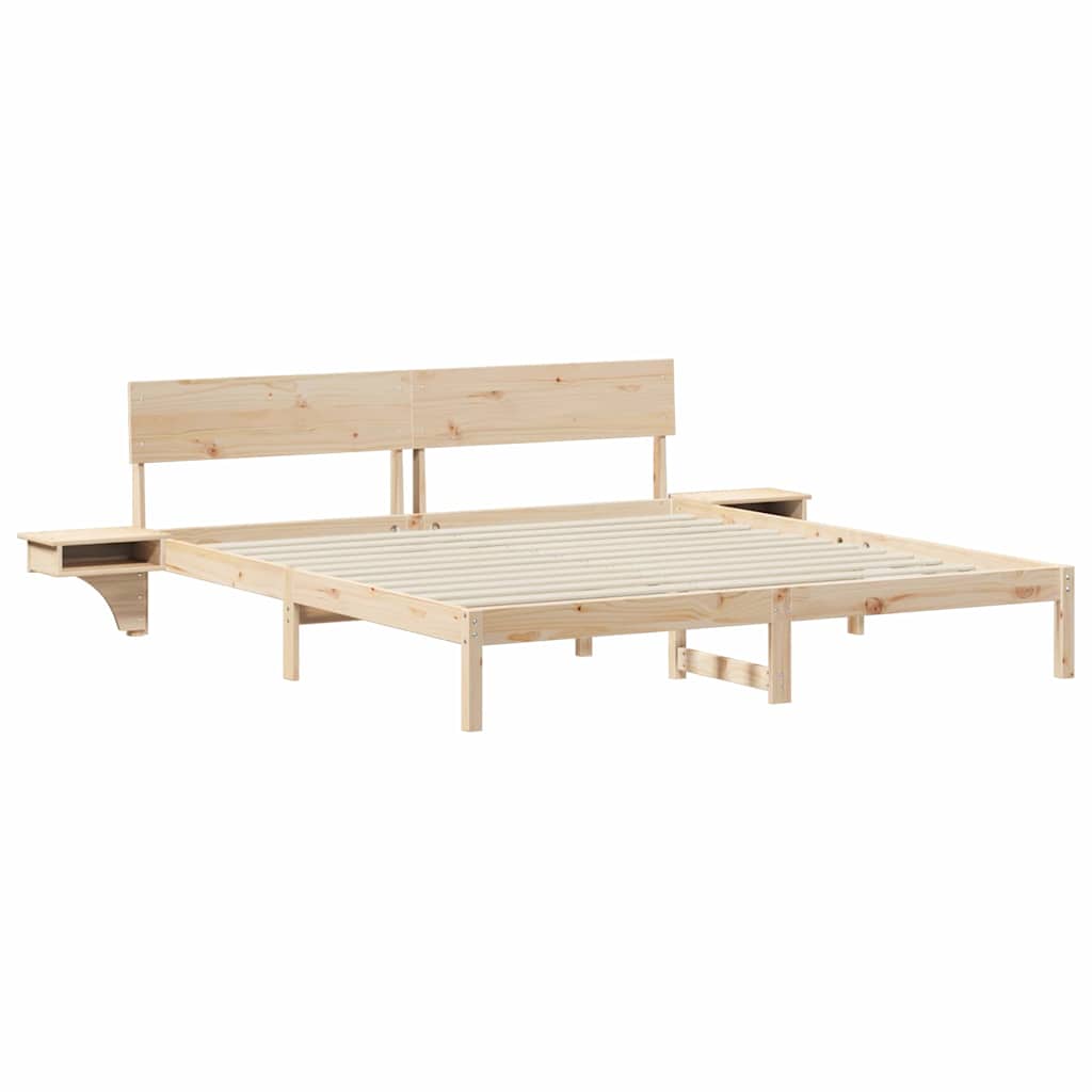 vidaXL Ramka łóżka Brązowy 180 x 200 cm Lite drewno sosnowe