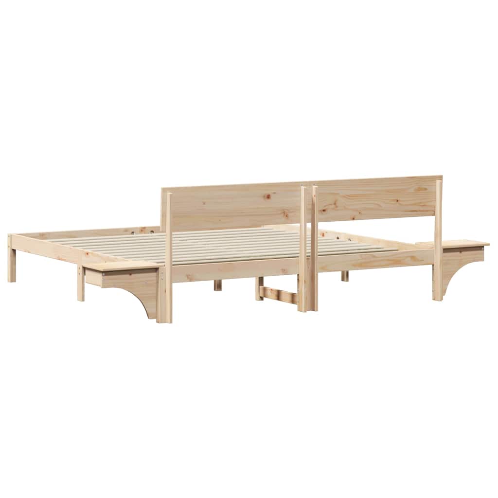vidaXL Ramka łóżka Brązowy 180 x 200 cm Lite drewno sosnowe