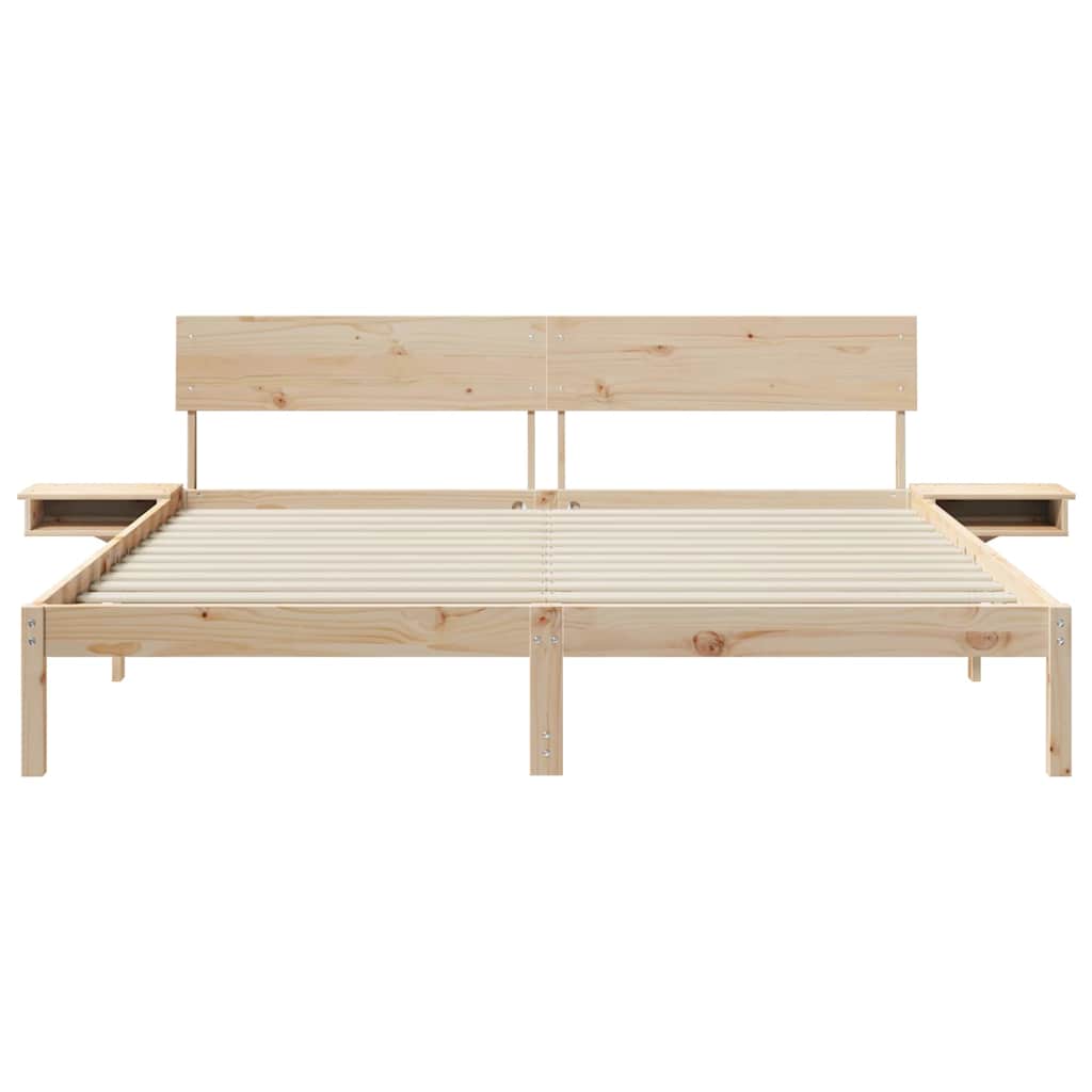 vidaXL Ramka łóżka Brązowy 180 x 200 cm Lite drewno sosnowe