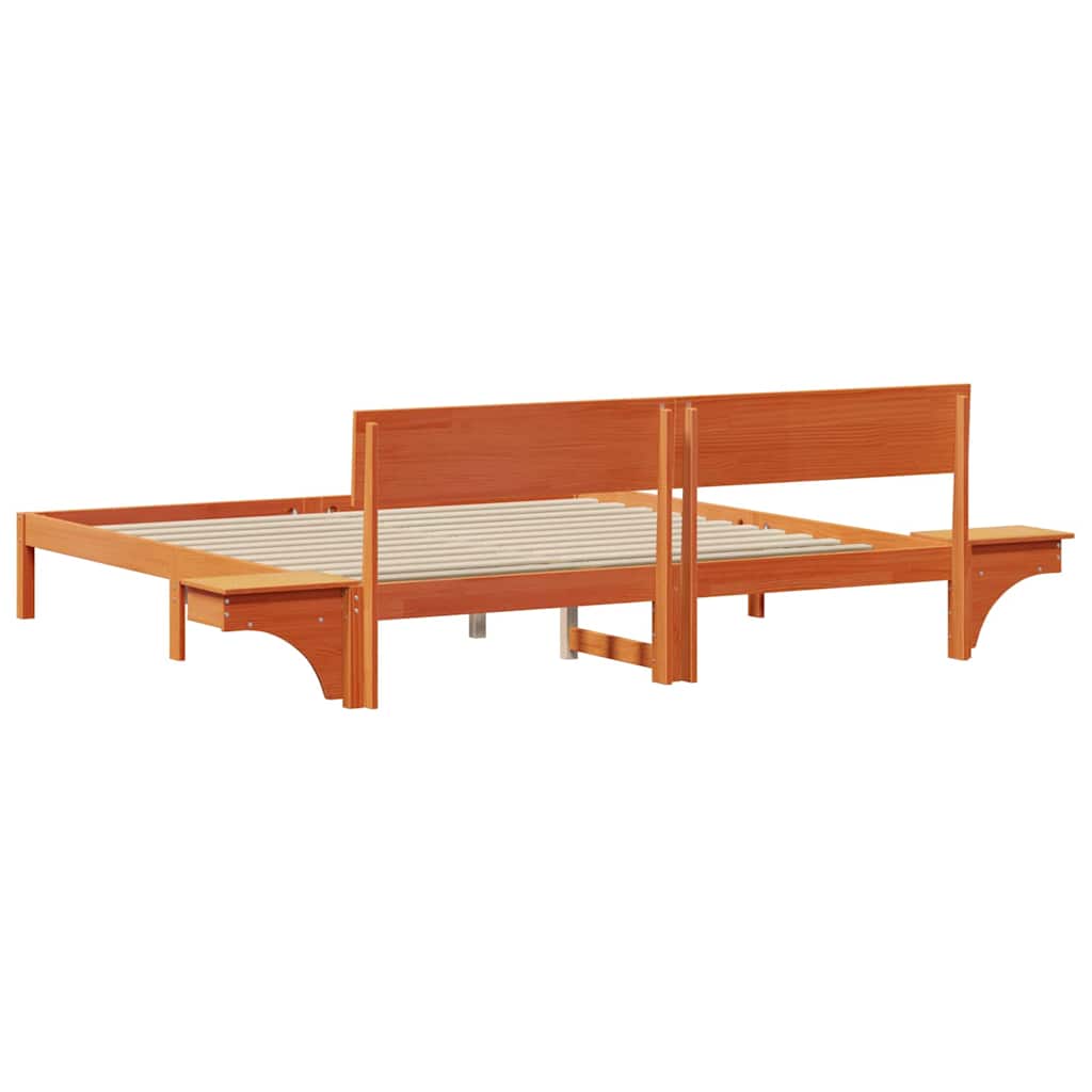 vidaXL Ramka łóżka Woskowy Brąz 180 x 200 cm Lite drewno sosnowe