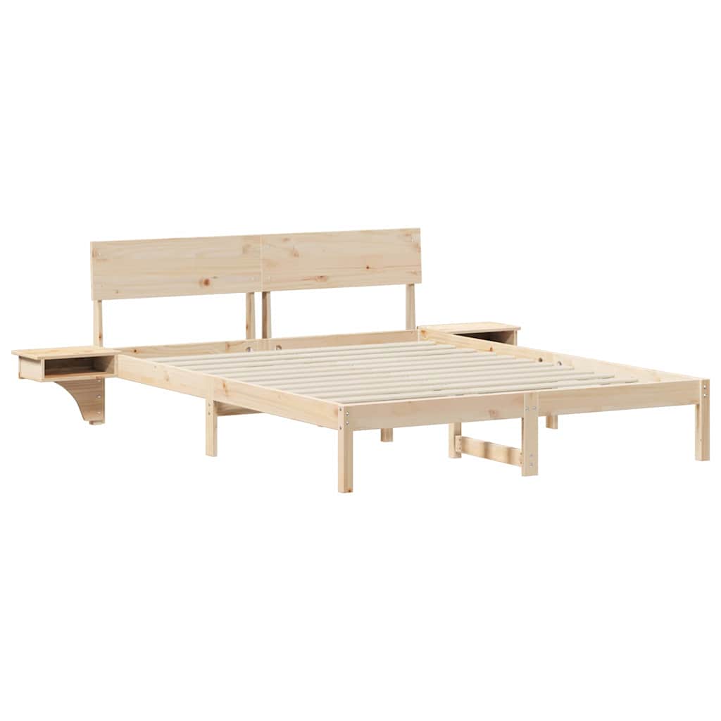 vidaXL Ramka łóżka Brązowy 160 x 200 cm Lite drewno sosnowe