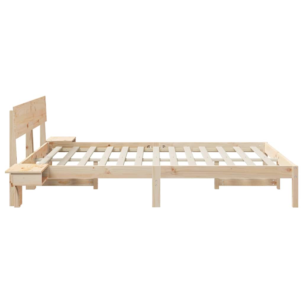vidaXL Ramka łóżka Brązowy 160 x 200 cm Lite drewno sosnowe