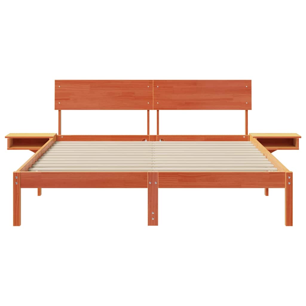 vidaXL Ramka łóżka Woskowy Brąz 160 x 200 cm Lite drewno sosnowe