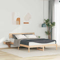 vidaXL Ramka łóżka Brązowy 150 x 200 cm Lite drewno sosnowe