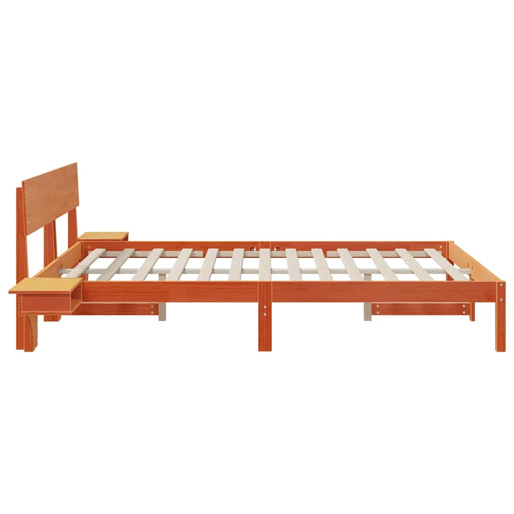 vidaXL Ramka łóżka Woskowy Brąz 150 x 200 cm Lite drewno sosnowe