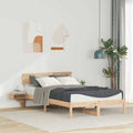vidaXL Ramka łóżka Brązowy 140 x 200 cm Lite drewno sosnowe