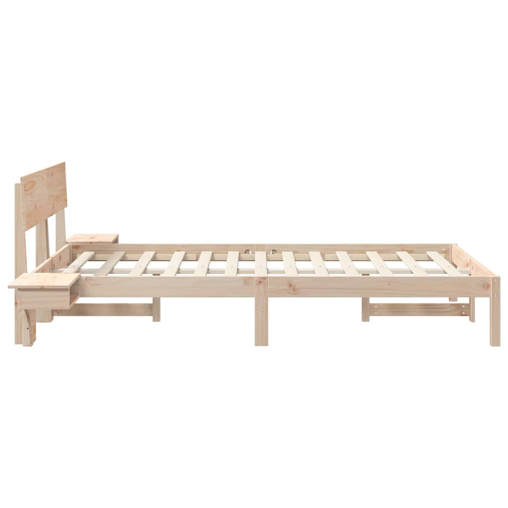 vidaXL Ramka łóżka Brązowy 120 x 200 cm Lite drewno sosnowe