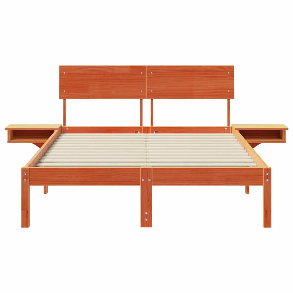 vidaXL Ramka łóżka Woskowy Brąz 120 x 200 cm Lite drewno sosnowe
