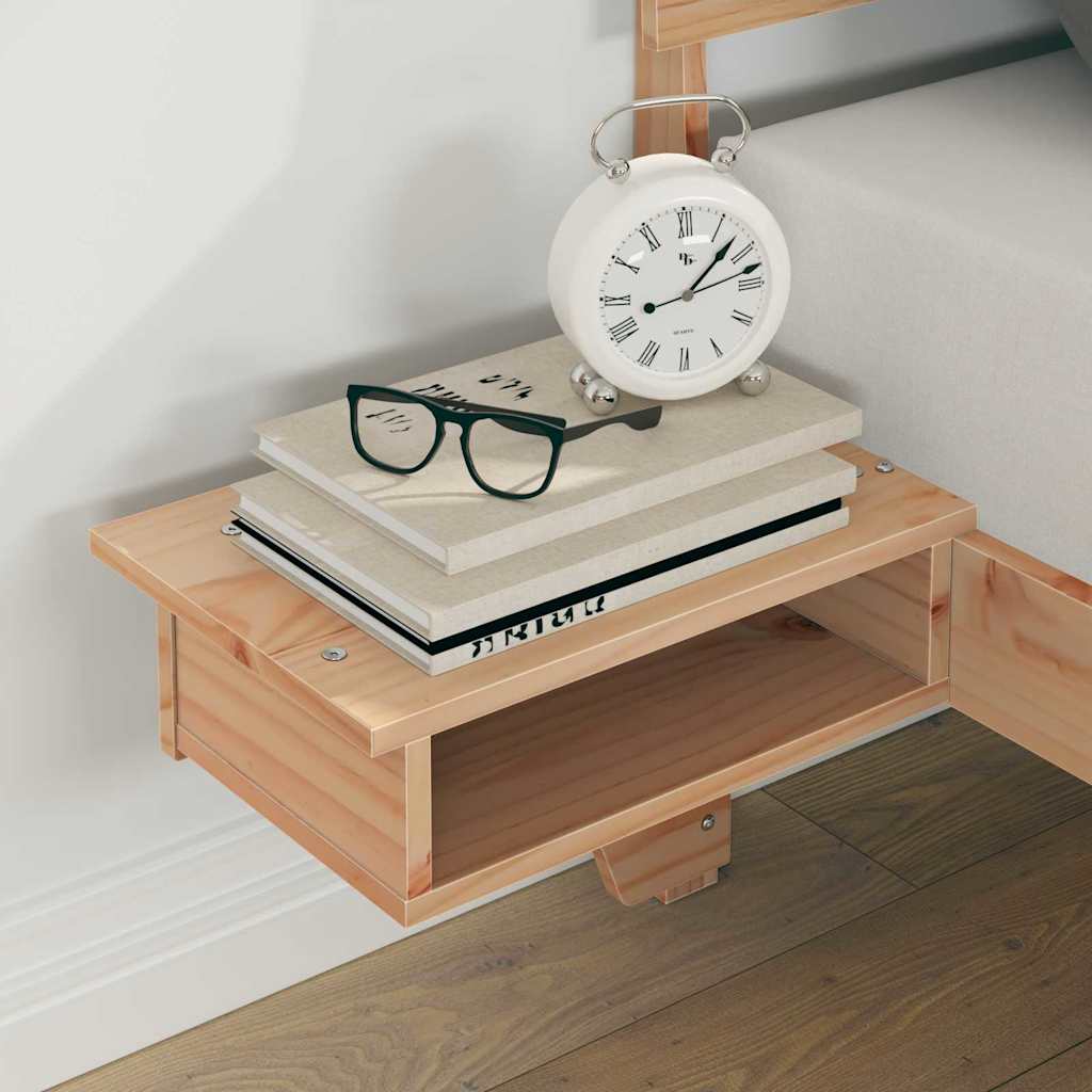 vidaXL Ramka łóżka Brązowy 135 x 190 cm Lite drewno sosnowe