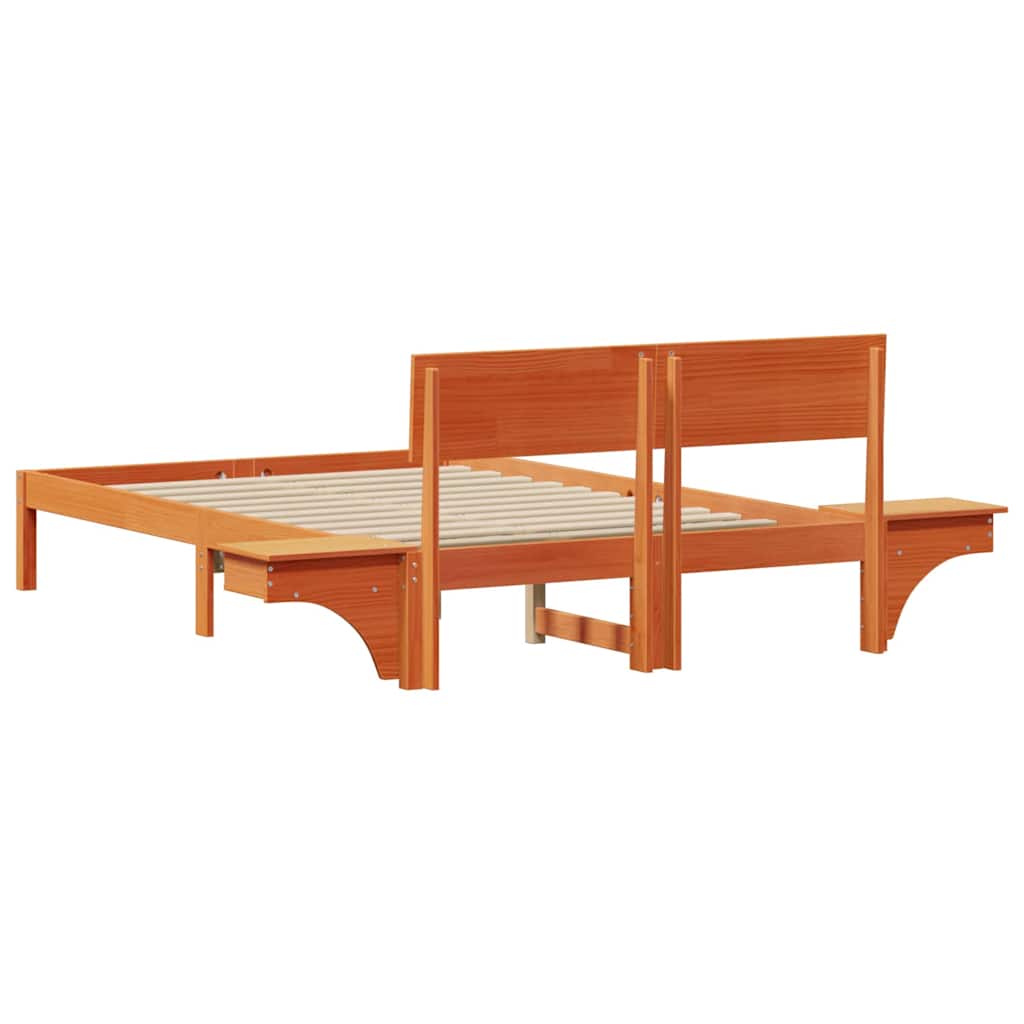 vidaXL Ramka łóżka Woskowy Brąz 120 x 190 cm Lite drewno sosnowe