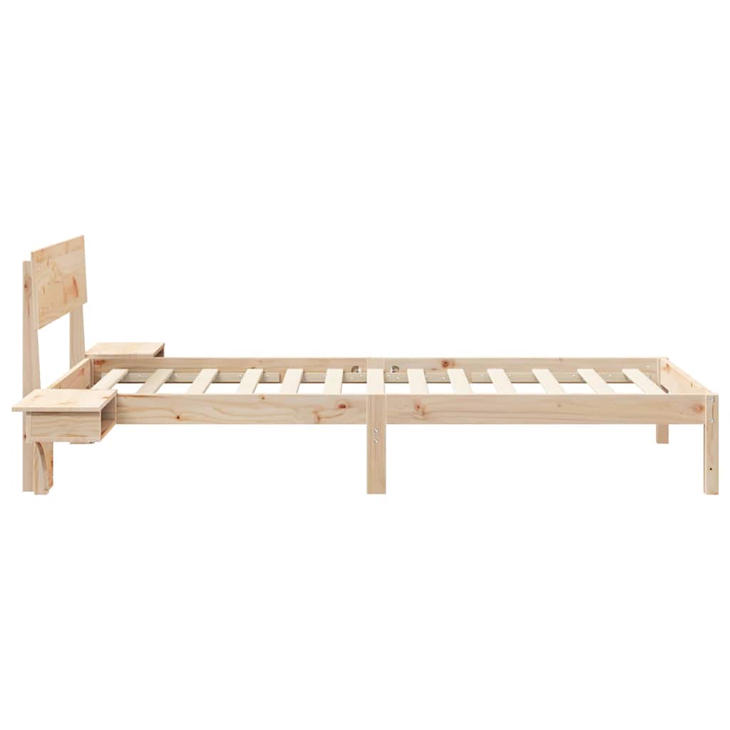 vidaXL Ramka łóżka Brązowy 100 x 200 cm Lite drewno sosnowe