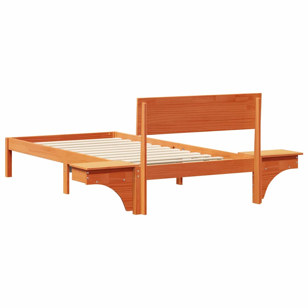vidaXL Ramka łóżka Woskowy Brąz 100 x 200 cm Lite drewno sosnowe