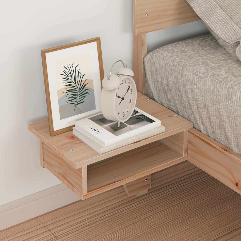 vidaXL Ramka łóżka Brązowy 90 x 190 cm Lite drewno sosnowe