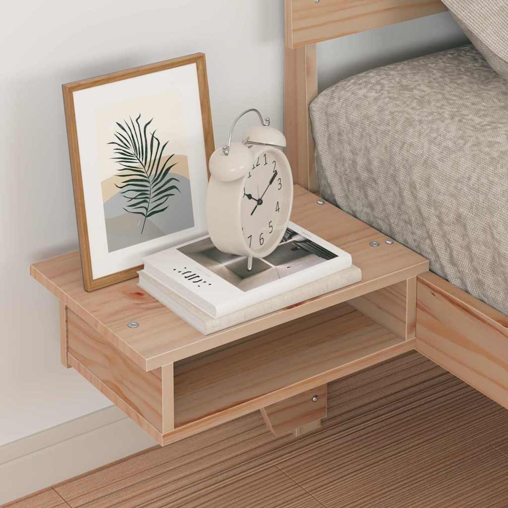vidaXL Ramka łóżka Brązowy 75 x 190 cm Lite drewno sosnowe