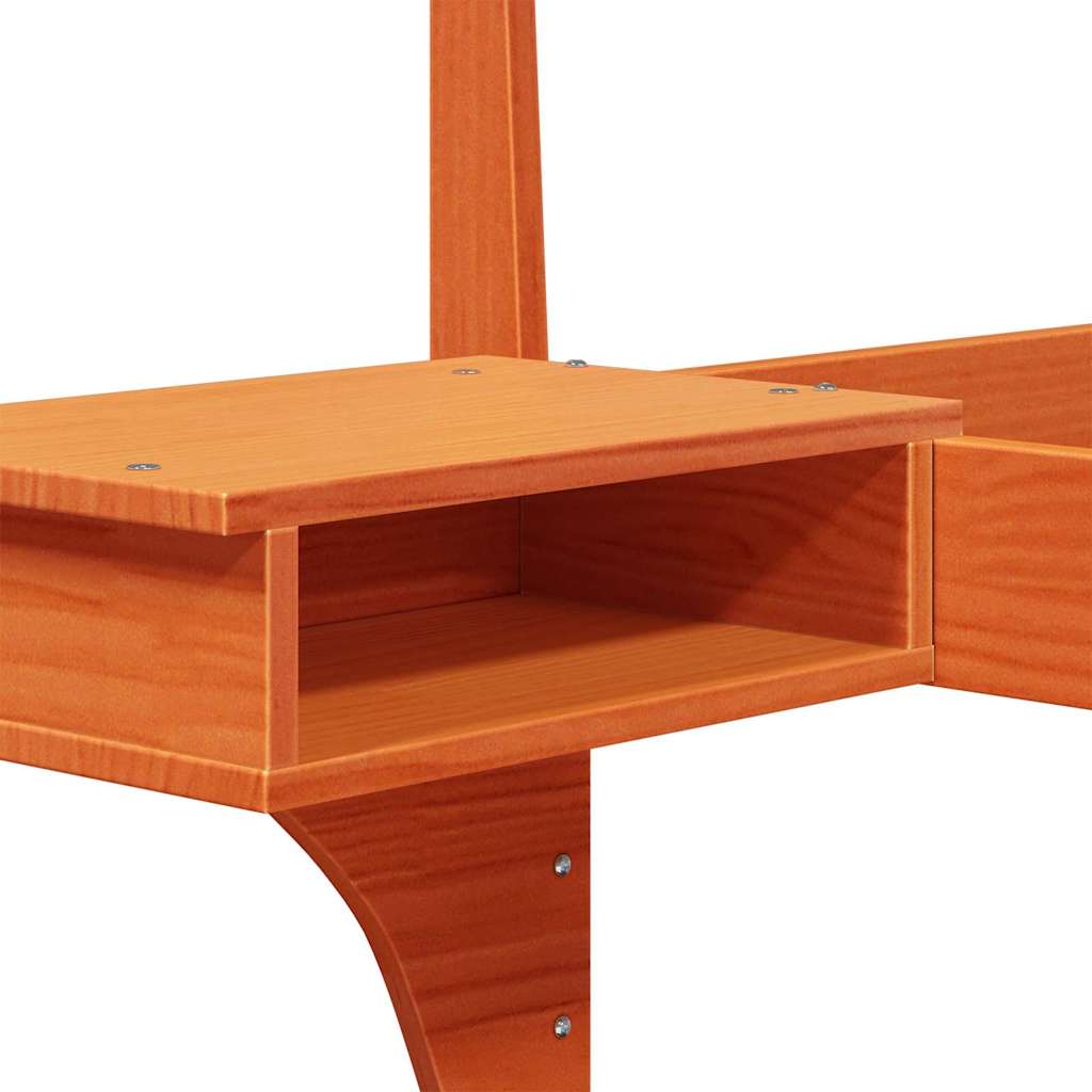 vidaXL Ramka łóżka Woskowy Brąz 75 x 190 cm Lite drewno sosnowe