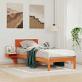 vidaXL Ramka łóżka Woskowy Brąz 75 x 190 cm Lite drewno sosnowe
