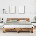 vidaXL Ramka łóżka Stare drewno 203 x 185 x 70 cm