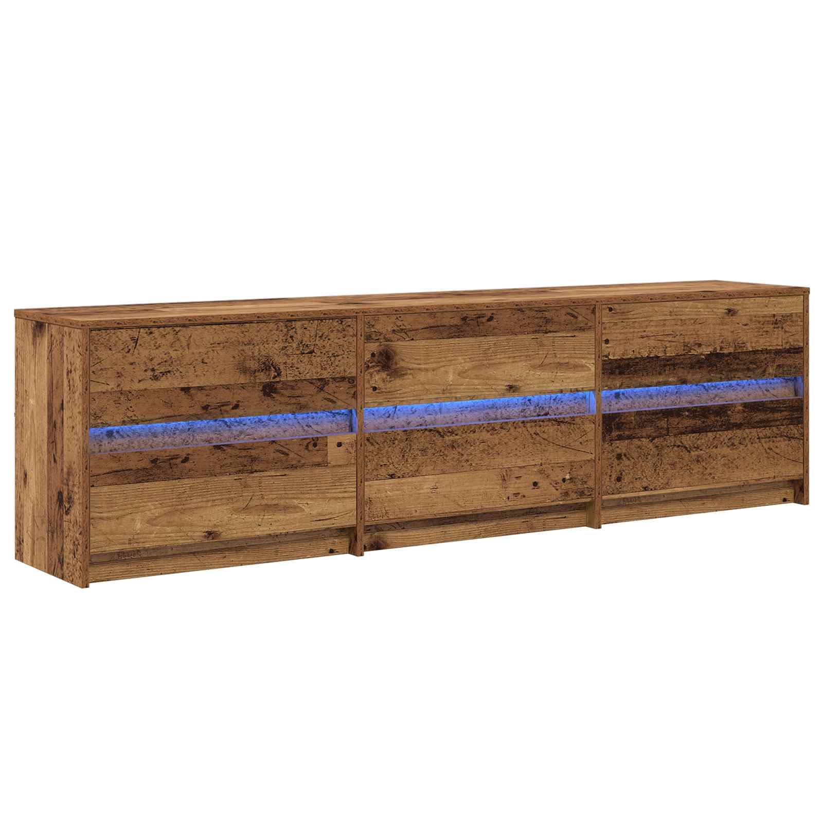 vidaXL Jednostki telewizyjne 2 pcs Stare drewno 180 x 34 x 50 cm
