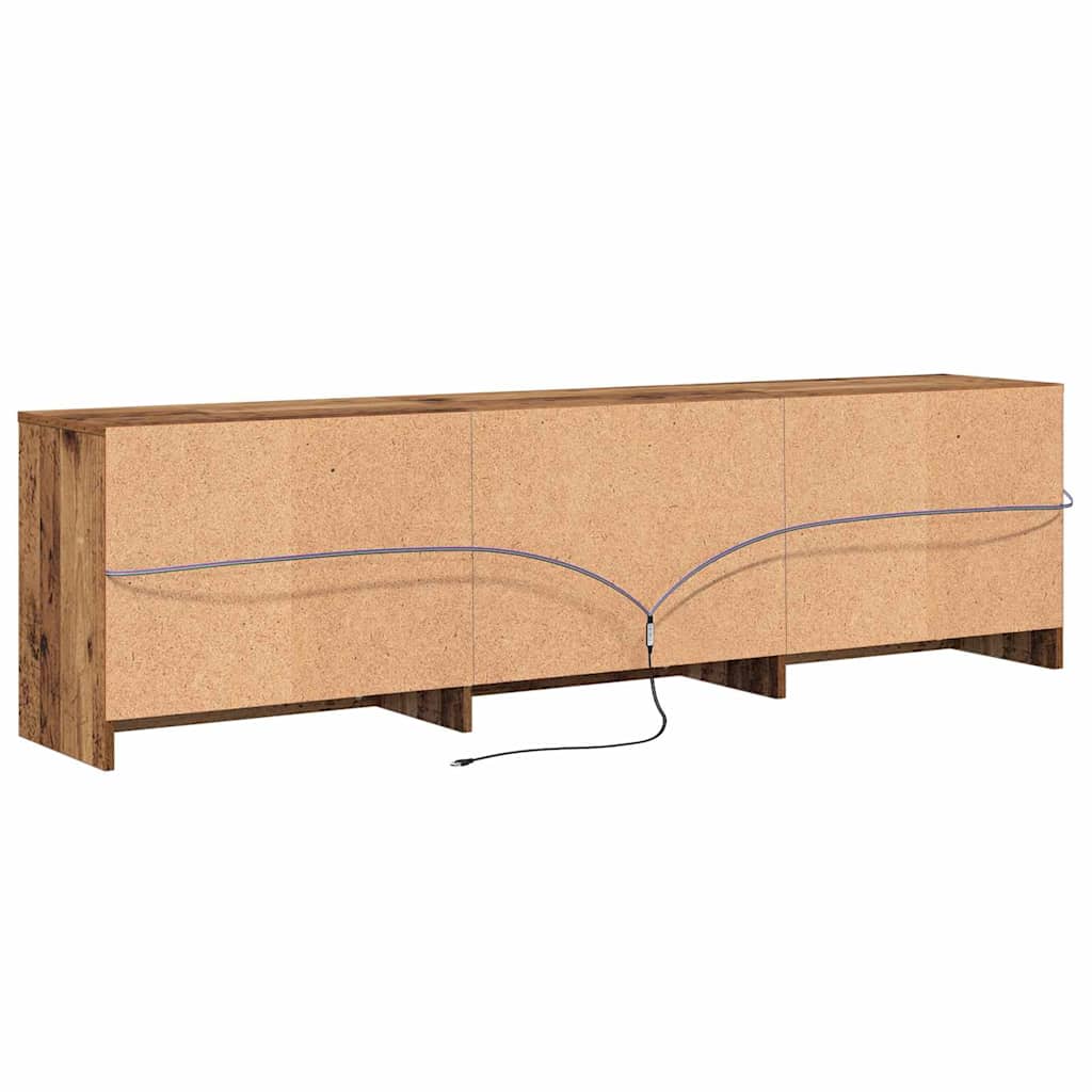 vidaXL Jednostki telewizyjne 2 pcs Stare drewno 180 x 34 x 50 cm