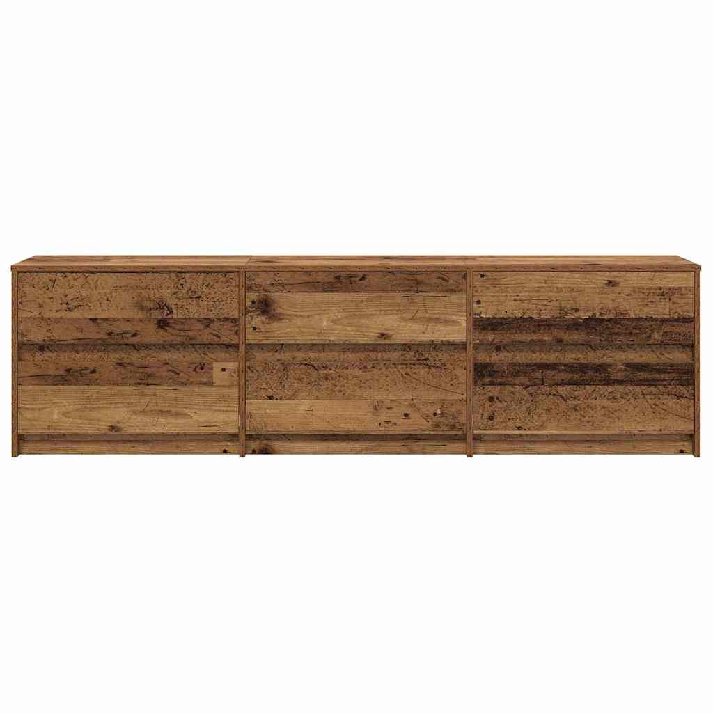 vidaXL Jednostki telewizyjne 2 pcs Stare drewno 180 x 34 x 50 cm