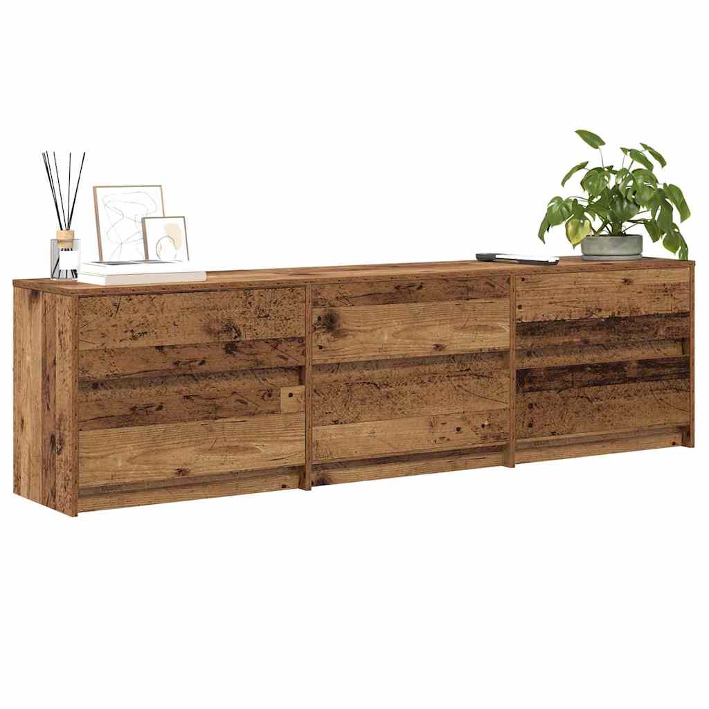 vidaXL Jednostki telewizyjne 2 pcs Stare drewno 180 x 34 x 50 cm